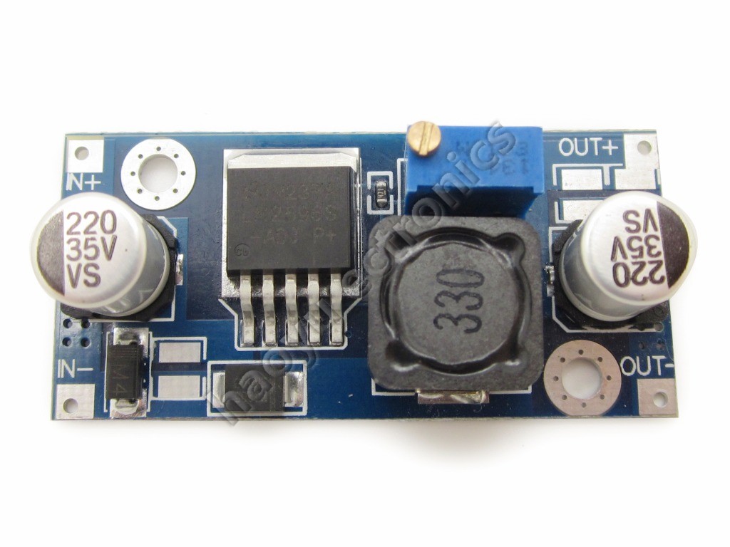 Lot De 4 Modules Abaisseur Tension DC-DC 2596 - Réglable 1,25-37V, 2-3A Max - Avec Voltmètre Intégré - Pour Projets électroniques